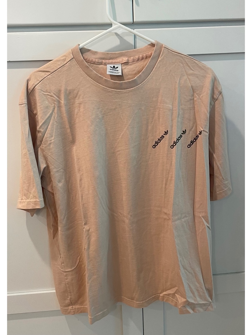 adidas Light Pink Logo Graphic T-Shirt